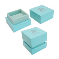 Luxury jewelry box painting MDF wood wedding ring earring jewelry gift packaging box wholesale