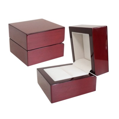 Luxury engagement ring box piano painting cherry wood wedding ring jewelry gift packaging box